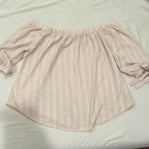 Pastel Pink Off the Shoulder Blouse